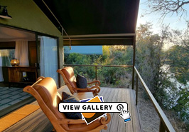 Suite deck - with river in front and room behind