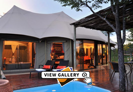 Exterior of luxury tented suite at Elephant camp