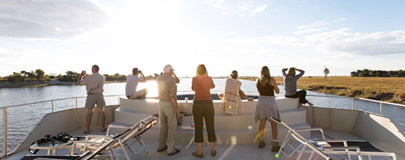 Pool deck with people
