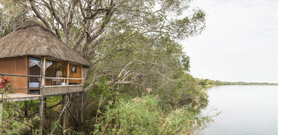 Lodge room over river