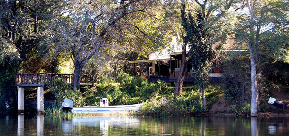 Lodge view from over river