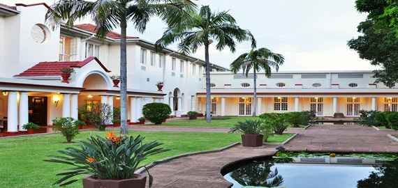View of the pool and the hotel quad area