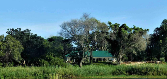 View of front of lodge